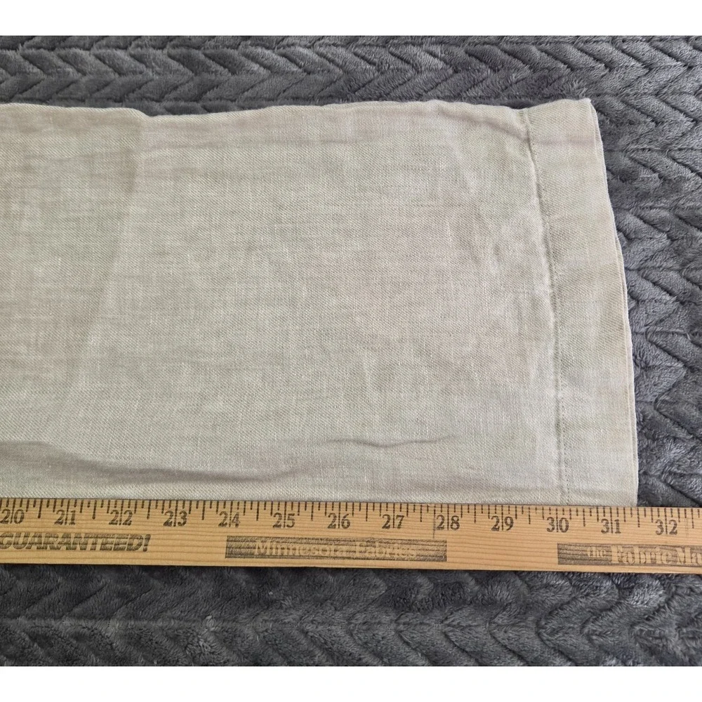 Perry Ellis Men' s 100% Linen Drawstring Trousers Pants Size 36×31.5 Tan Beige